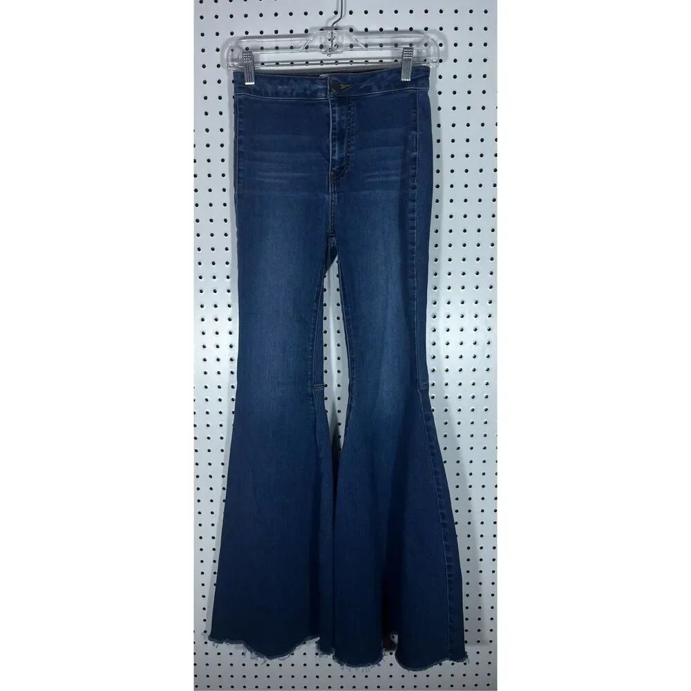 Free People bell bottom denim jeans size 25